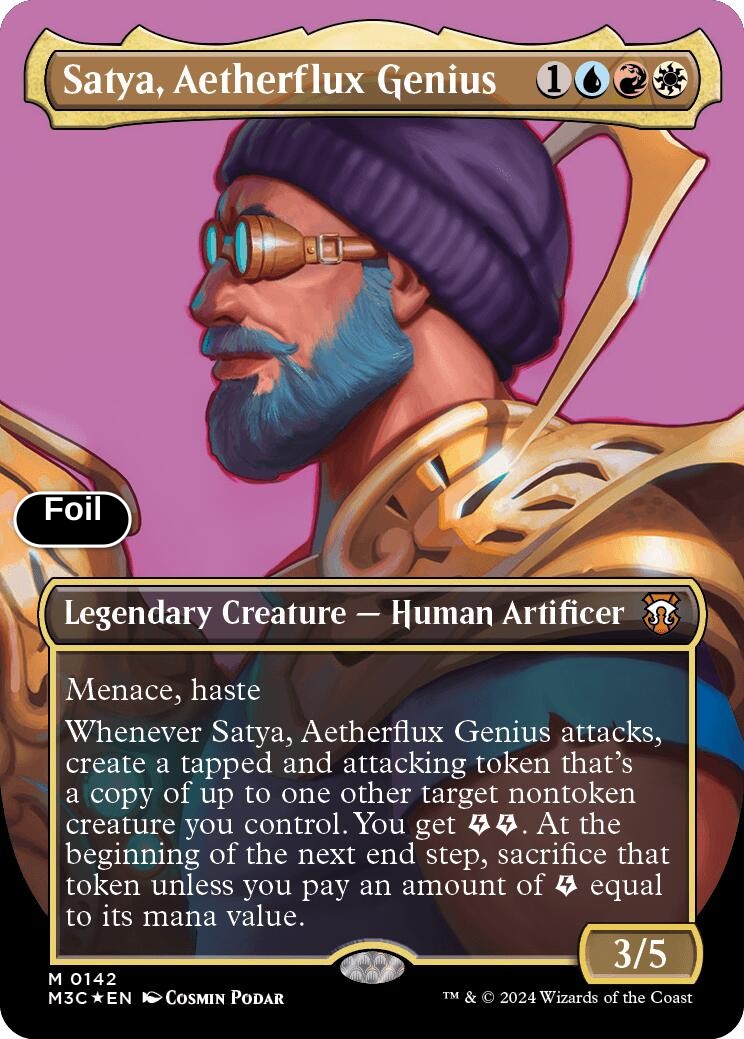 Satya, Aetherflux Genius (Borderless) (Ripple Foil)