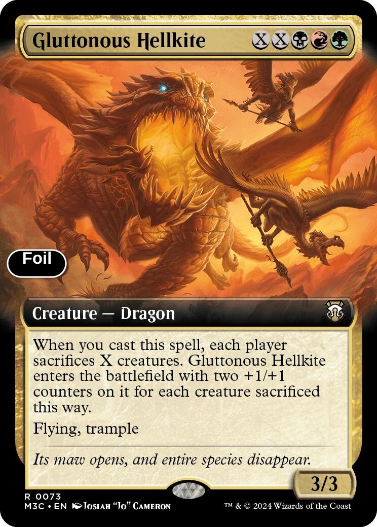 Gluttonous Hellkite (Extended Art) (Ripple Foil)