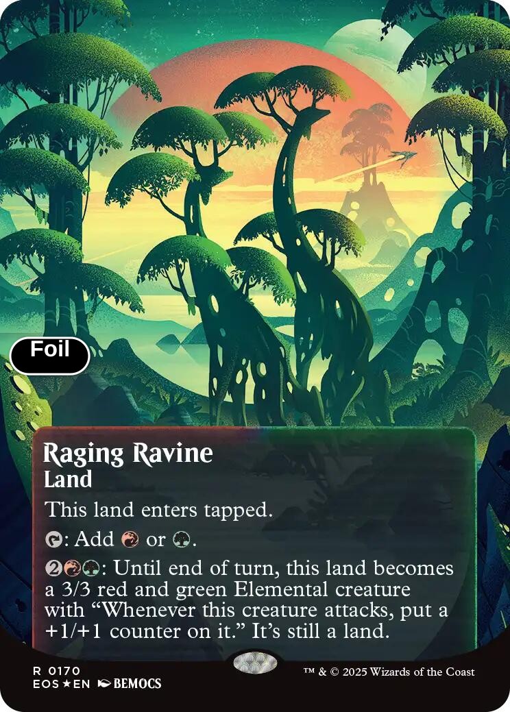 Raging Ravine (0170) (Borderless) (Galaxy Foil)