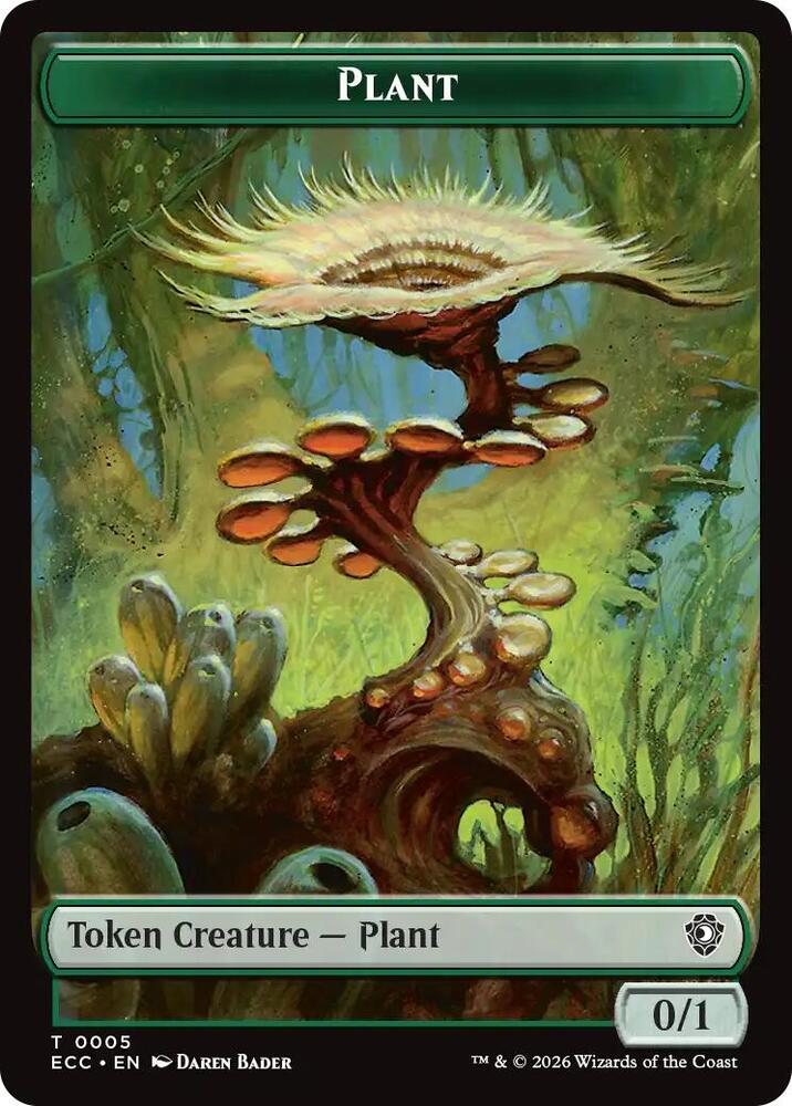 Elf Warrior (0004) // Plant (0005) Double-Sided Token (Back)