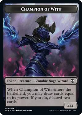 Tentacle // Champion of Wits Double-Sided Token (Back)