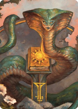 Guardian Naga Art Card (Gold-Stamped Signature)