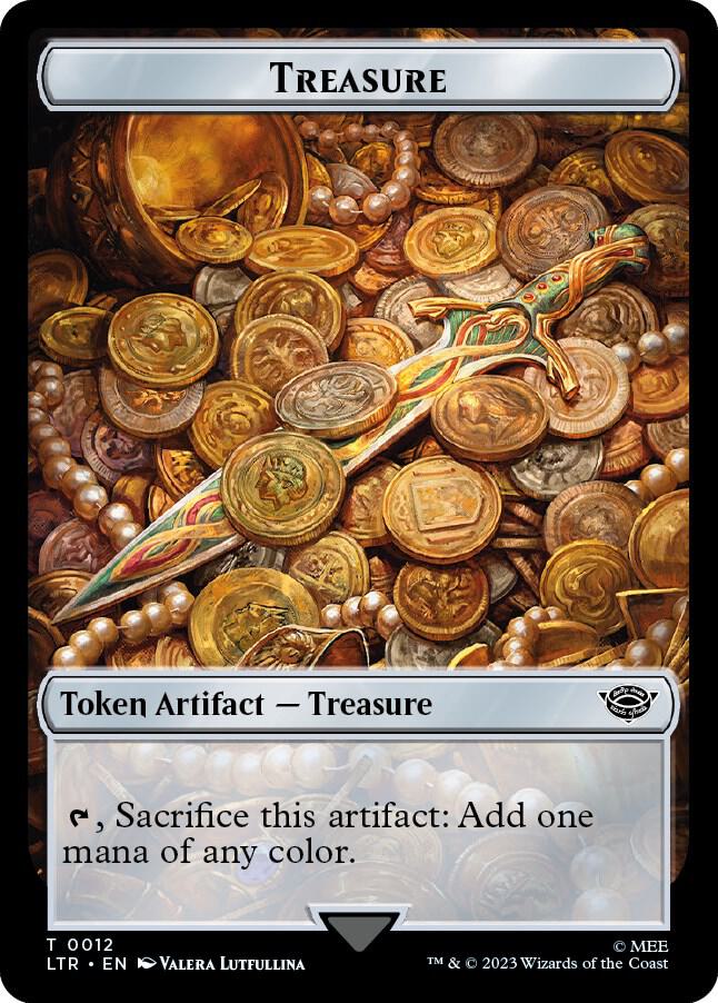 Elf Warrior // Treasure Double-Sided Token (Back)