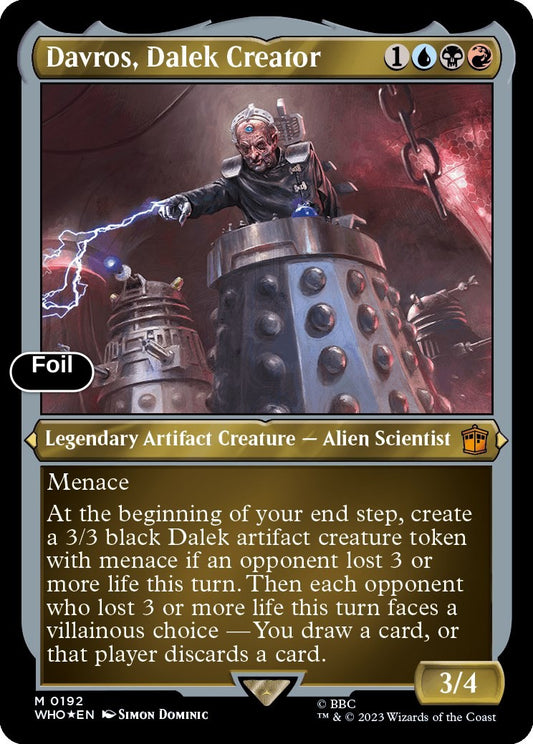 Davros, Dalek Creator (Display Commander) - Thick Stock