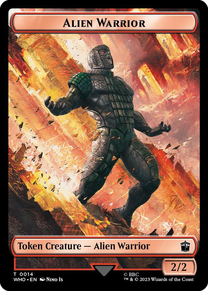 Alien Rhino // Alien Warrior Double-Sided Token (Back)