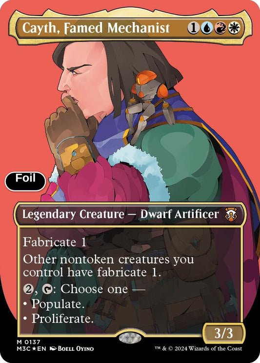 Cayth, Famed Mechanist (Borderless) (Ripple Foil)