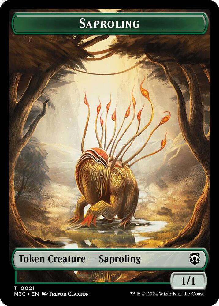 Emblem - Garruk, Apex Predator // Saproling Double-Sided Token (Back)