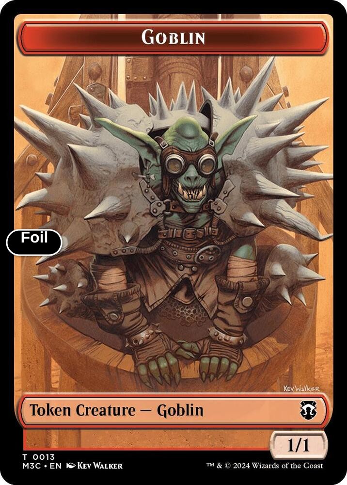 Tarmogoyf (Ripple Foil) // Goblin Double-Sided Token (Back)