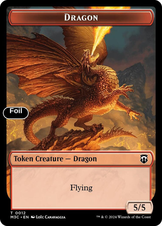 Dragon (Ripple Foil) // Copy Double-Sided Token