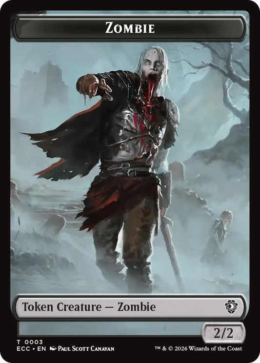 Zombie // Elf Warrior Double-Sided Token
