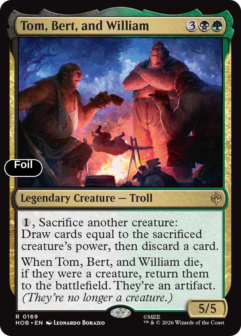 Tom, Bert, and William